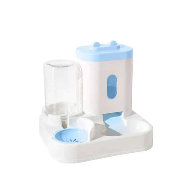 TaraPet 2 in 1 Automatic Pet Feeder,Cat Feeding Bowl and Water Dispenser, Drinking Bowl (Blue)