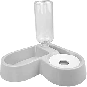 2-in-1 Corner Shaped Automatic Pet Feeder & Water Dispenser - Convenient Food and Hydration Station for Cats