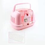 Pet Travel Carrier Ventilation Hard Sided Cat Carrier Airplane Air Box for Cats and Kitten Carrying Walking Pet Store (Pink)