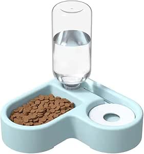 2-in-1 Corner Shaped Automatic Pet Feeder & Water Dispenser - Convenient Food and Hydration Station for Cats