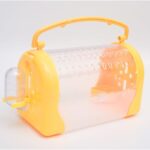 TaraPet Hamster Carrier Cage Pet Outgoing Cage Pouch Rat Guinea Pig Travel Transport (Yellow)