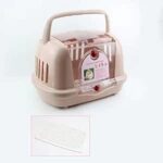 Pet Travel Carrier Ventilation Hard Sided Cat Carrier Airplane Air Box for Cats and Kitten Carrying Walking Pet Store (Brown)