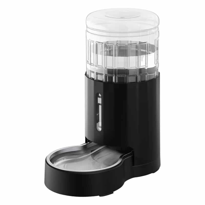 TaraPet Pet Water Dispenser, 4L Gravity Water Dispenser for Cats with Visible Window, Water Dispenser for Dogs/Cats/Pets, Black