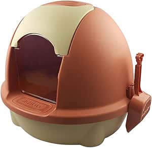 Enclosed Cat Litter Box Odor-proof And Anti-sand Cat Litter Toilet for Cats (Pink)