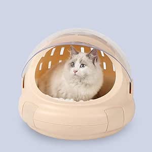 Fully Enclosed Rounded Cat Litter Box with Cat Mats