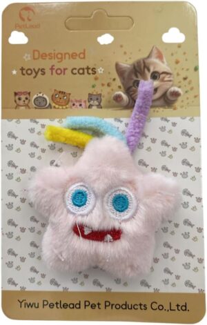 Star Monster Shape Catnip Plush Toy for Cats (Yellow)