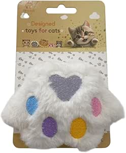 Paw Design Cat Plush Catnip Toy (Gray)