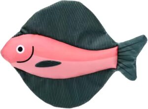 Interactive Plush Fish Cat Toy with Crinkle Paper - Durable Polyester Blend