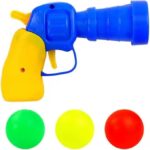 Mini Pompoms Interactive Toy - Stretchy Plush Ball with Launch Training Games - Fun Pet Accessories for Cats (Yellow)