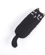 Catnip Toy Bite Resistant Catnip Plush Pillow Chew Toys Thumb Shape Teeth Grinding Catnip Pet Interactive Cloth Toy for Cat Teasing Relaxation for Cats (Black)