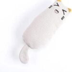 Catnip Toy Bite Resistant Catnip Plush Pillow Chew Toys Thumb Shape Teeth Grinding Catnip Pet Interactive Cloth Toy for Cat Teasing Relaxation for Cats (Gray)