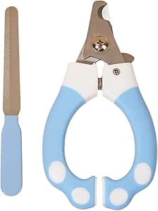 Stainless Steel Professional Tool Nail Clipper Cutter with Nail File for Dog and Cat (Blue)