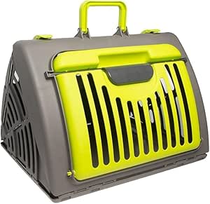 Triangular plastic cat carrier travel carrier collapsable and easy to use 45x35x30cm 500g