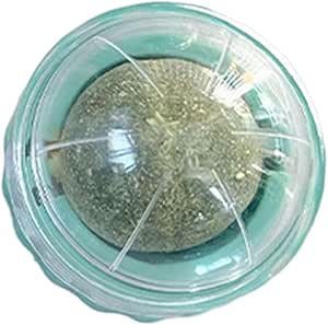 Catnip Wall Ball Toy for Cats Stick-on Design Teeth Grinding Freshens Breath Cartoon Style Cat Toy (Green)