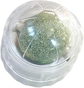 Catnip Wall Ball Toy for Cats Stick-on Design Teeth Grinding Freshens Breath Cartoon Style Cat Toy (White)