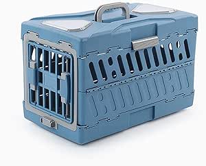 Collapsible Portable Dog Cat Crate Pet Carrier Cage (Blue