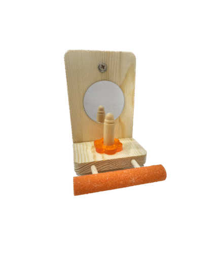 Vanpet L Shape Wooden Toy With Mirror (BTLB03592) - 14x9.5x11 cm