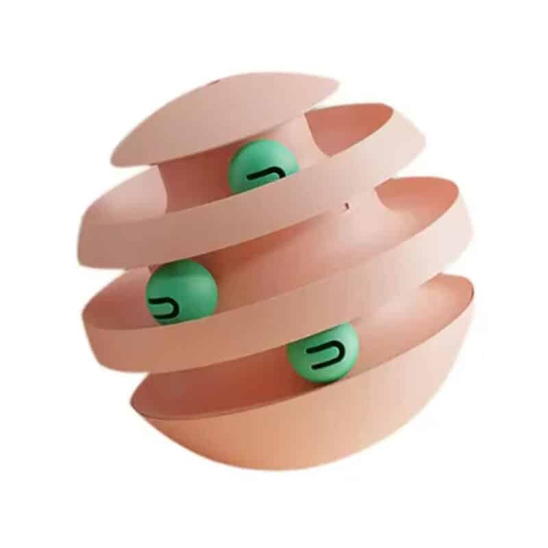 TaraPet Interactive Cat Tumbler Toy - Durable Plastic, Battery-Free, Suitable for All Breeds (Pink)