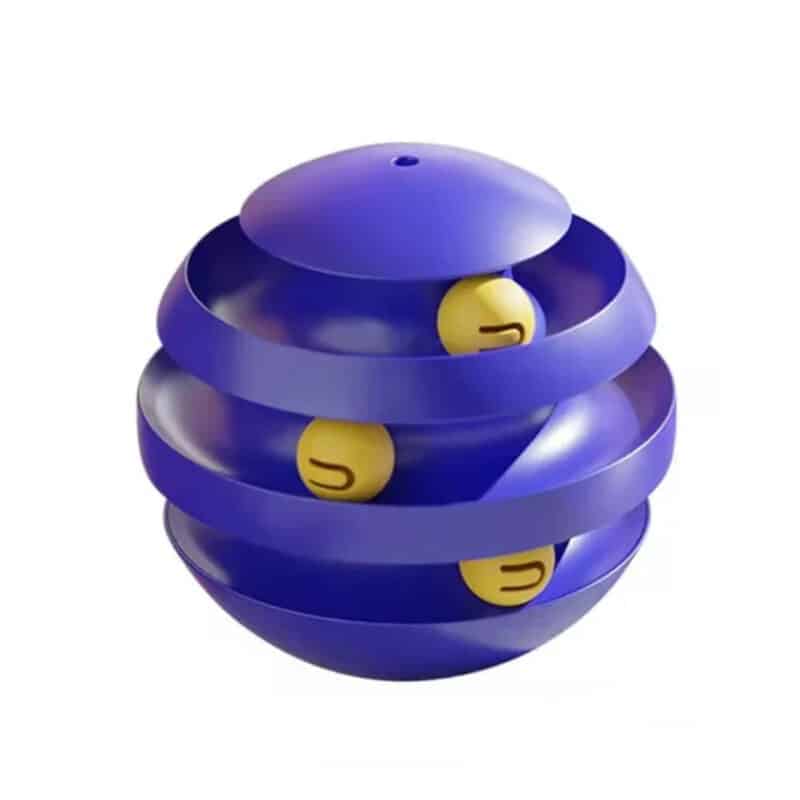 TaraPet Interactive Cat Tumbler Toy - Durable Plastic, Battery-Free, Suitable for All Breeds (Dark Blue)