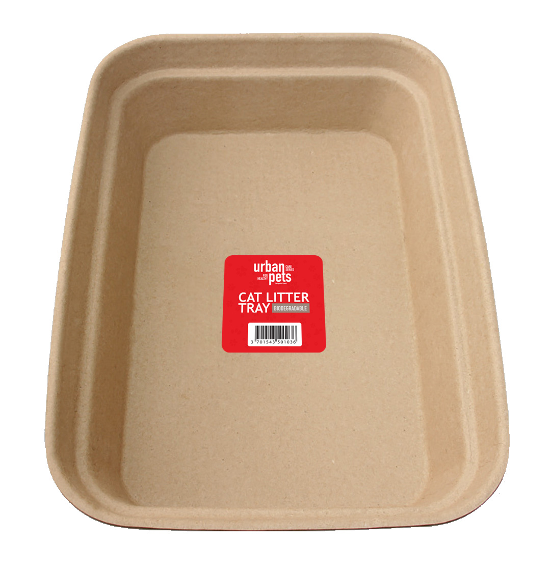 Biodegradable Cat Litter Tray - L Size 46 x 35.5 x 10 cm
