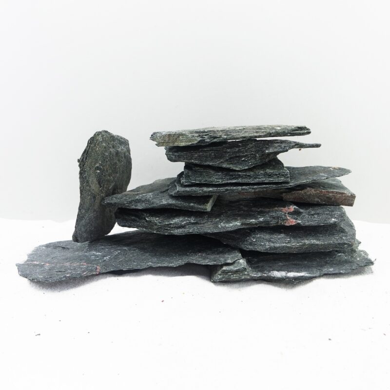 [BOX 15.5KG] Black Slate Rock Large 23-28cm