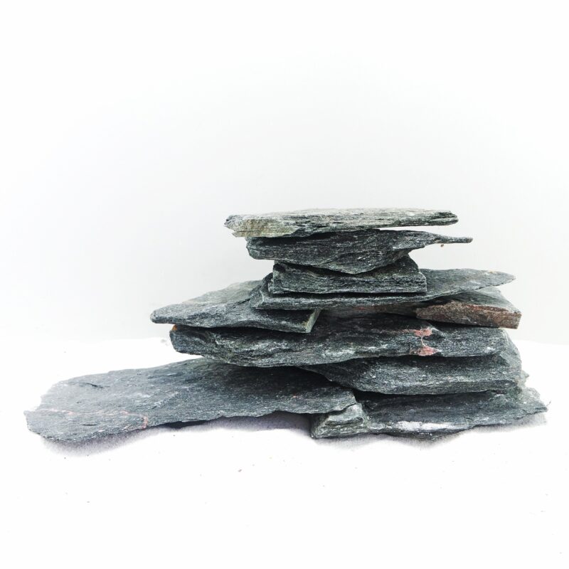 [BOX 15.5KG] Black Slate Rock Medium 18-23cm