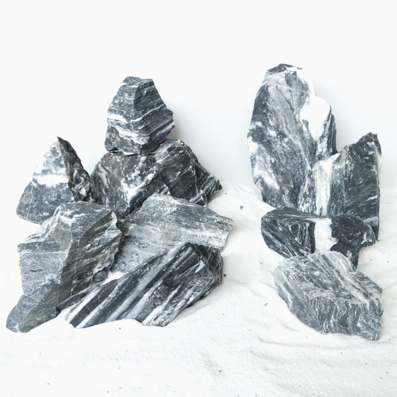 SV Aquarium Deco Black & White Aurum Rock Extra Small 7-10cm approx. 48pcs