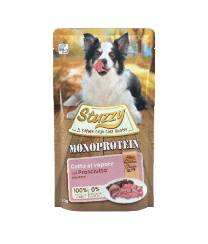 Stuzzy Dog Pouch Grain Free Monoprotein Ham (Min Order 150g- 12pcs)[Weight - 150g]