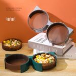 TaraPet Cat-Shaped Double Feeding Pet Bowl, Detachable Elevated Food Water Feeder Bowls with Non-Slip Mat for Small Medium Pets - Image 4