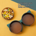 TaraPet Cat-Shaped Double Feeding Pet Bowl, Detachable Elevated Food Water Feeder Bowls with Non-Slip Mat for Small Medium Pets - Image 3