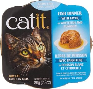 Catit Fish Dinner Whitefish & Pumpkin 80 g 6pcs/box