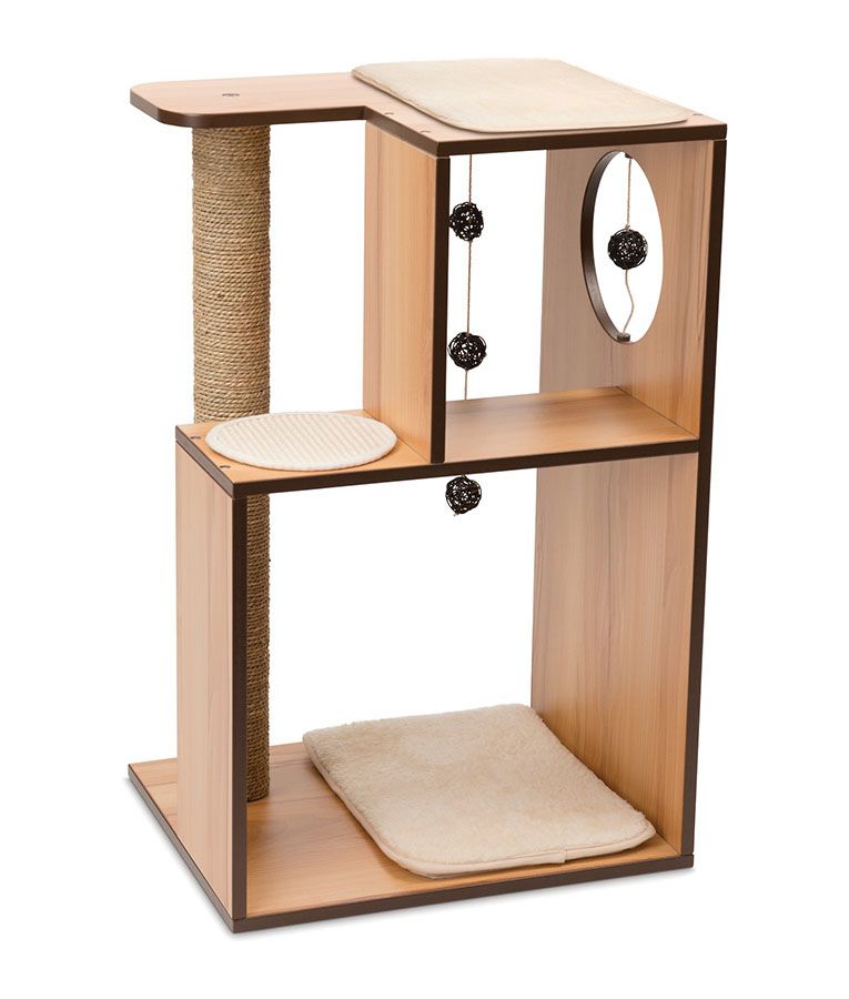 Catit Vesper Cat Furniture V-Box - Walnut/Large