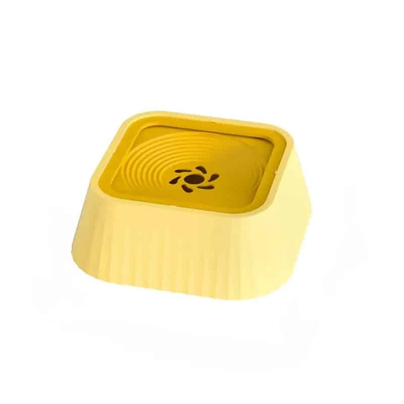 TaraPet Water Bowl Dog Without Drooling, Drinking Bowl Dog Anti Schlabber, 1.3 L Water Bowl Non-Slip, Leak-Proof Dog Bowl, Travel Bowl, Feeding Bowls for Dogs (Yellow)