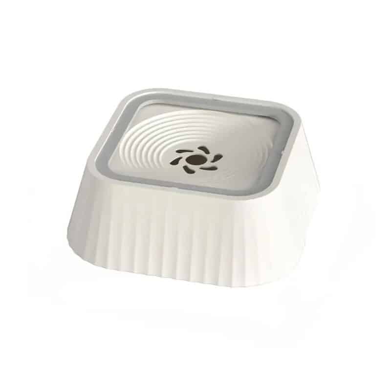 TaraPet Water Bowl Dog Without Drooling, Drinking Bowl Dog Anti Schlabber, 1.3 L Water Bowl Non-Slip, Leak-Proof Dog Bowl, Travel Bowl, Feeding Bowls for Dogs (White)