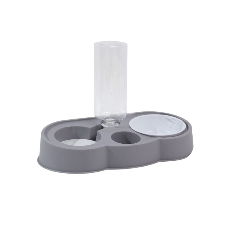 TaraPet Cat Water Fountain Dispenser, Cloud-Shaped Pet Feeder, Auto Refill Cat Water Bowl, Non-Skid Cat Dish, Large Capacity Cat Waterer 500ml (Gray)