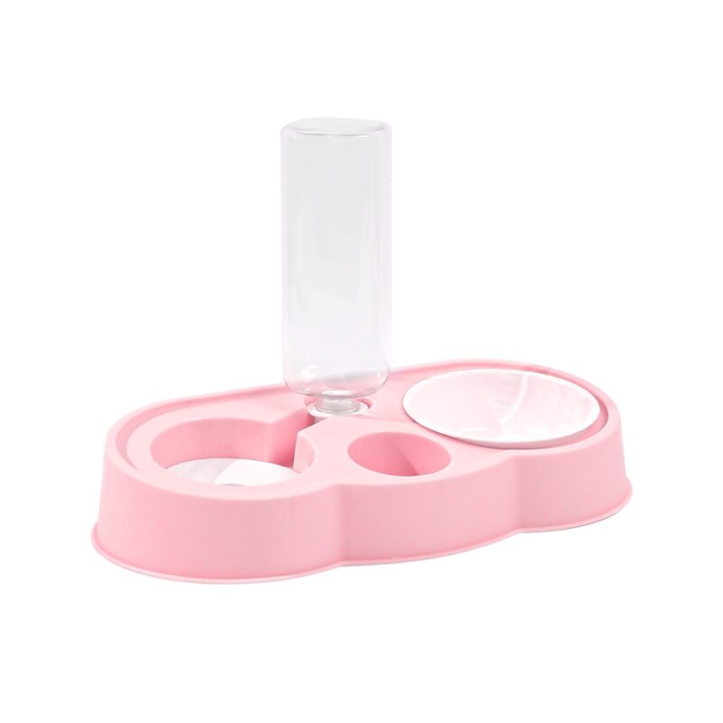 TaraPet Cat Water Fountain Dispenser, Cloud-Shaped Pet Feeder, Auto Refill Cat Water Bowl, Non-Skid Cat Dish, Large Capacity Cat Waterer 500ml (Pink)