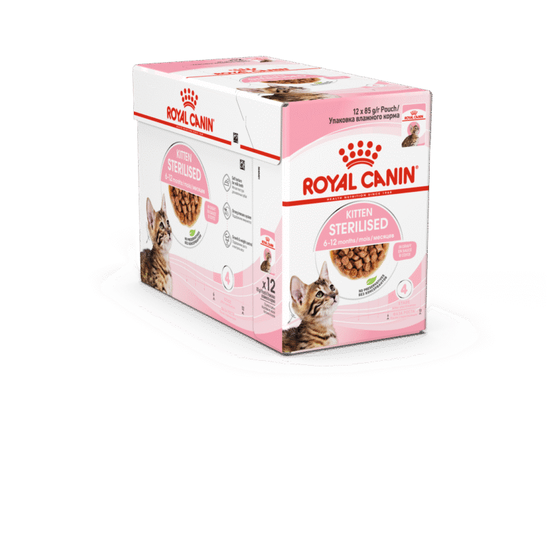 Royal Canin Feline Health Nutrition Kitten Sterilised in Gravy 12x85g