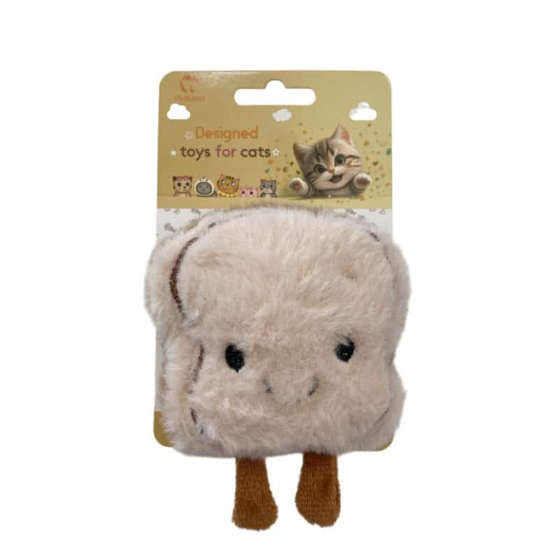 TaraPet Food Shape Catnip Plush Toy for Cats (Bread)