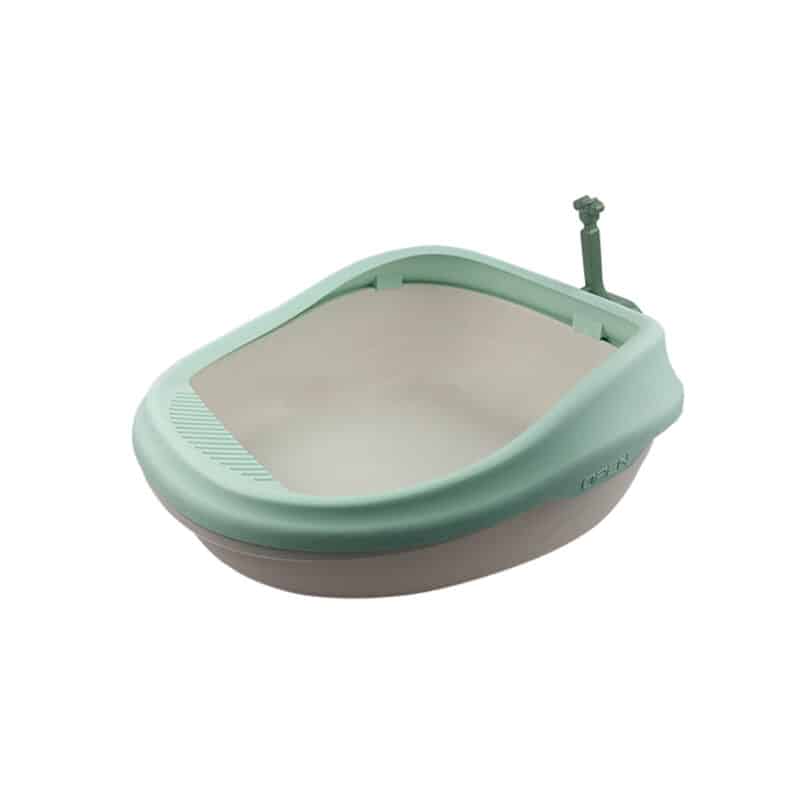 TaraPet Cat Litter Toilet Box Open Top TaraPet Cat Litter Box Pan Rimmed High Sides PP Plastic Kitty Litter Box with Scoop,Easy to Clean for Little Cats