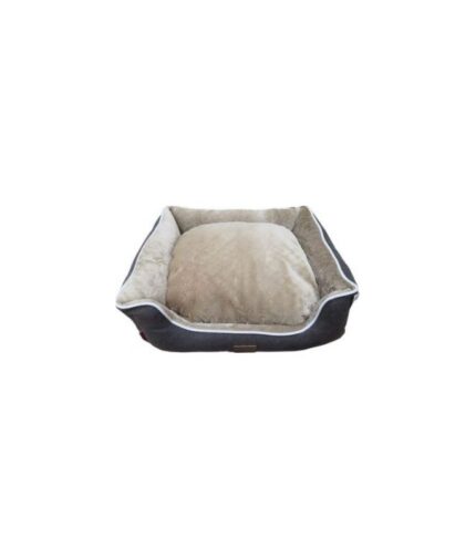 Catry Pet Cushion Luxury Velvet Black & Beige- HY00554050-99 - 50 x 40 x 14cm