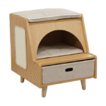 Catry Bedside Box Cat House with Scratcher 45x50x53.5cm
