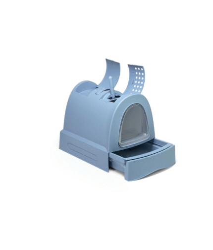 IMAC Zuma Litter Box For Cats - 40 x 56 x 42.5cm[Color - Blue