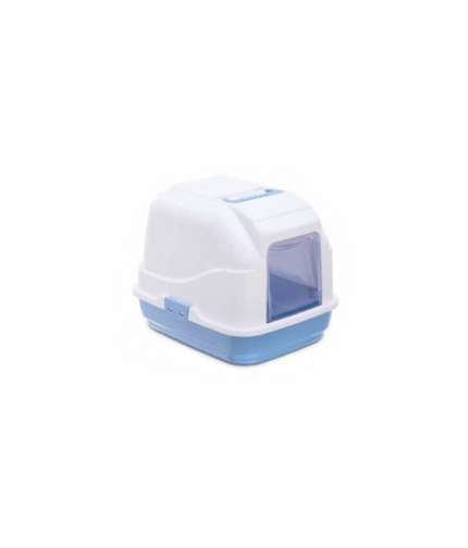 IMAC Cat - Hooded Cat Toilets - 50 x 40 x 40cm[Color - Blue]