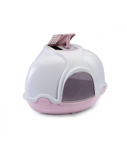 IMAC Ginger - Hooded Corner Shaped Litter Tray[Dimension - 52x52x44.5 cm