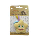 TaraPet Star Monster Shape Catnip Plush Toy for Cats (Yellow)