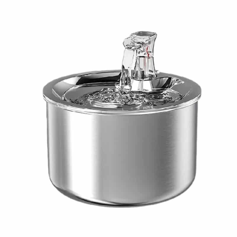 TaraPet Stainless Steel Smart Pet Water Fountain features a 2L capacity, food-grade stainless steel design