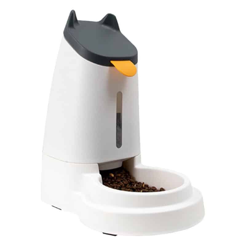 TaraPet Automatic Pet Food Dispenser Large Capacity, Anti-Tip, Self-Renewing Water & Food for Cats & Small Dogs (Black Cap)
