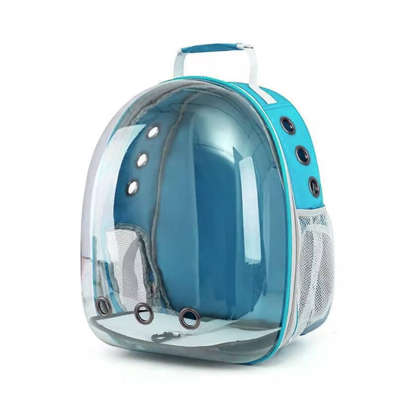 TaraPet Transparent Portable Pet Backpack Travel Carrier, Convenient Travel for Small Dog and Cat (Light Blue)