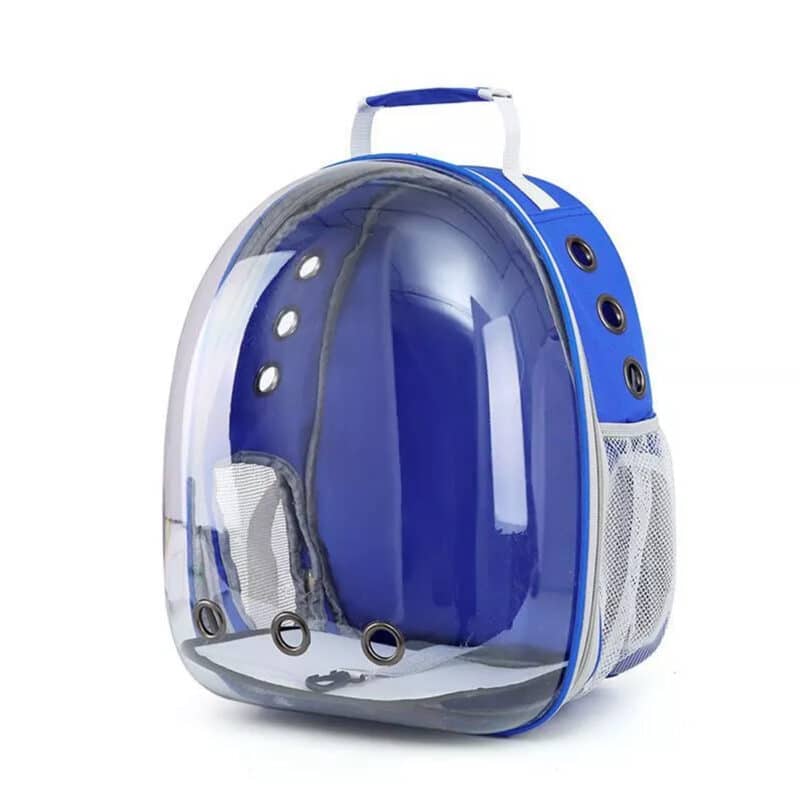 TaraPet Transparent Portable Pet Backpack Travel Carrier, Convenient Travel for Small Dog and Cat (Blue)