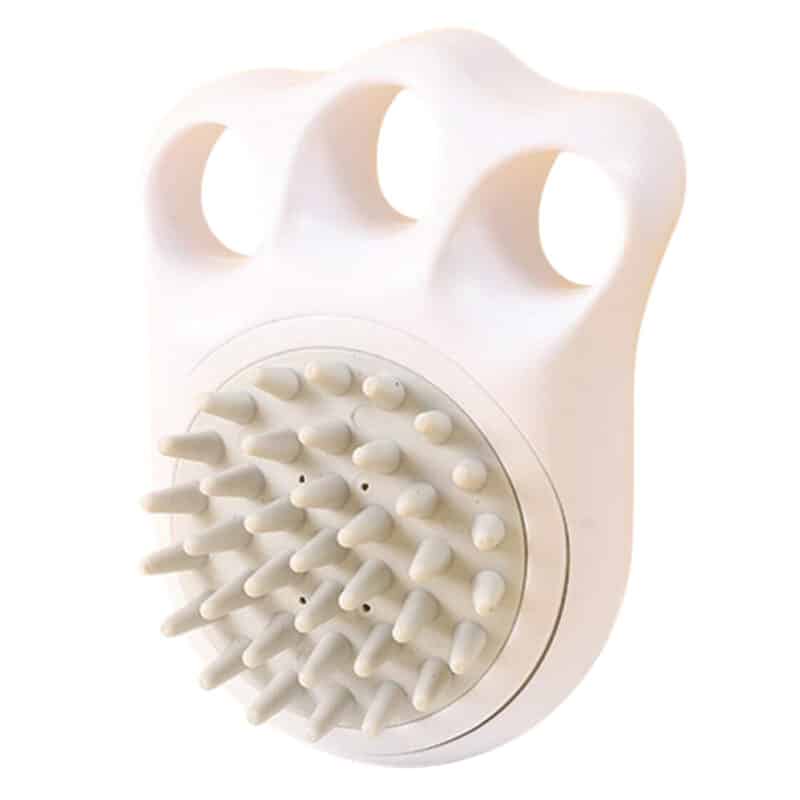 TaraPet Bath Brush Pet Grooming Shampoo Brush Silicone Pet Bath Brush, Pet Bath Brush, Pet Grooming Brush for Dog,Cat (White)